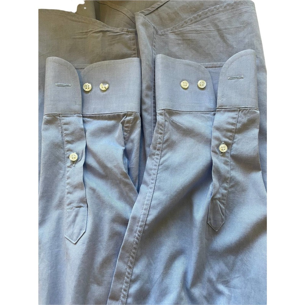 Mazzoni Light Blue Dress Shirt 16 34/45 Made in Italy 100% Cotton - Picture 10 of 10
